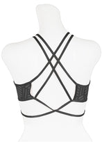 Ladies fashion stappy cage back jacquard mesh bralette - 4D's T&D Inc
