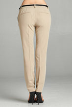 Ladies fashion classic woven pants w/ belt - 4D's T&D Inc