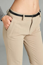 Ladies fashion classic woven pants w/ belt - 4D's T&D Inc