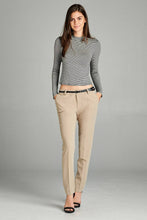 Ladies fashion classic woven pants w/ belt - 4D's T&D Inc