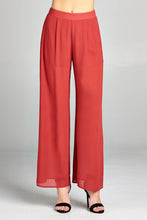 Ladies fashion long leg wide georgette chiffon woven pants - 4D's T&D Inc