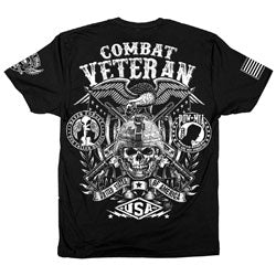 Combat Veteran Short Sleeve T-Shirt Men T-Shirt Size 2X - 4D's T&D Inc