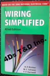 Book - Electrical Wiring Simplified - Item # 4DS-42WS.  Price $15.95 - 4D's T&D Inc