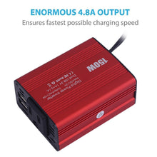 150W 4.8A Max DC 12V To AC 110V Car Inverter Car Adapter Dual USB Port Output Fast Charging Car Power Transformer - 4D's T&D Inc
