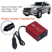 150W 4.8A Max DC 12V To AC 110V Car Inverter Car Adapter Dual USB Port Output Fast Charging Car Power Transformer - 4D's T&D Inc