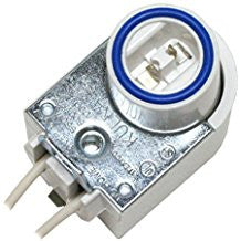 PickAhDeal(TM) One Pair Kulka Fluorescent Lamp Holder, '1 Spring Socket & 1 Fixed Socket Ends' - 350-1 and 350-2.  Part # 4DS-K350-1-2-P. - 4D's T&D Inc