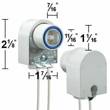 PickAhDeal(TM) One Pair Kulka Fluorescent Lamp Holder, '1 Spring Socket & 1 Fixed Socket Ends' - 350-1 and 350-2.  Part # 4DS-K350-1-2-P. - 4D's T&D Inc