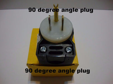 Angular POWER PLUG with straight blade, NEMA 5-15P, 15Amps.  ﻿﻿Part # 4DS5-15P/90Ag. - $16.99 - 4D's T&D Inc