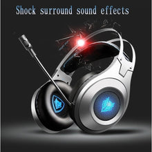 Headphones NUBWO N2 Stereo Gaming Headset Gamer Casque with Microphone for Computer (Black Silver USB/3.5mm Port) Game - 4D's T&D Inc