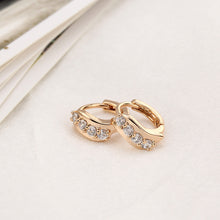 One Pair Girls Women Rhinestone Earrings Ear Hook Stud Jewelry 1 - 4D's T&D Inc