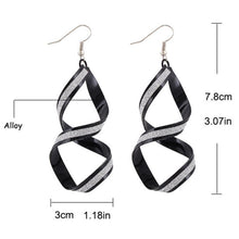 1 Pair Women Alloy Matte Dangle Earings Eardrop Jewelry Earrings BK - 4D's T&D Inc