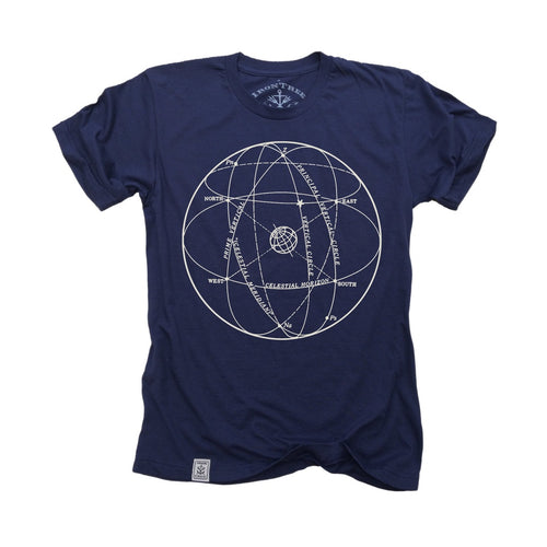 Elements of the Celestial Sphere: Fine Jersey Short Sleeve T-Shirt in Navy - 4D's T&D Inc