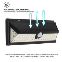 Waterproof Solar Light with 54 LED - White Solar Outdoor Lighting - PIR Motion Sensor - 4DS-59LSPIR - 4D's T&D Inc