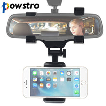 Powstro's Universal Phone Holder Stands 360 Degrees Car Rearview Mirror Mount Phone Holder For iPhone Samsung HTC GPS Smartphone - 4D's T&D Inc