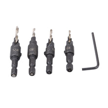MA 5PCS 6# 8# 10# 12# 1/4 Hex Quick Change Shank Countersink Tapered Drill Bits Cone Reaming Drill Bit Set Wood Woodworking Tool - 4D's T&D Inc