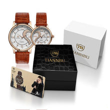 Unisex Watch 1 Pair Wrist Watches Tiannbu Ultrathin Genuine Leather Romantic Fashionable Lovers Watches - 4D's T&D Inc