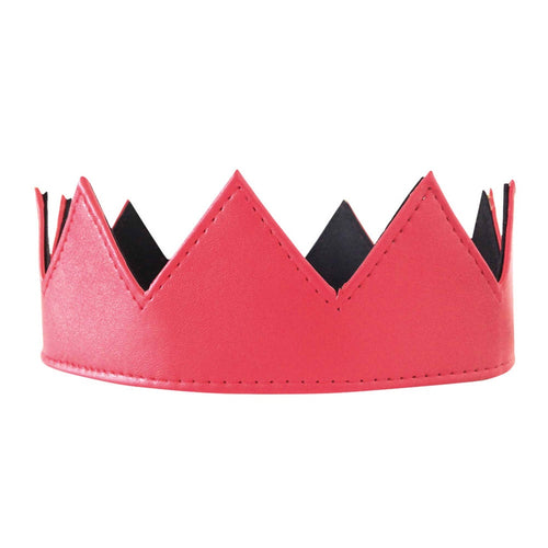 Beautiful Faux Red Leather Crown - 4D's T&D Inc