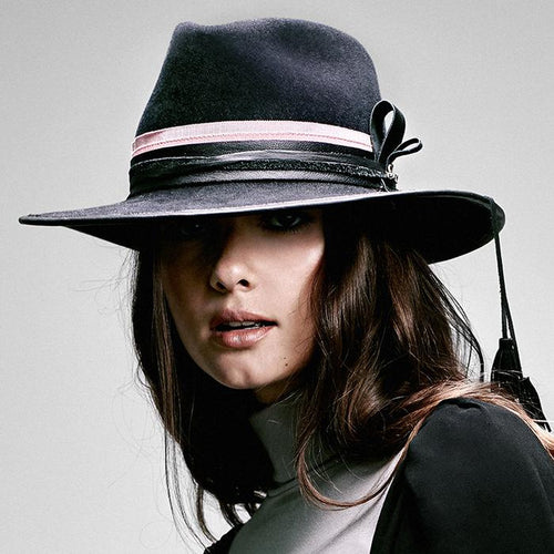 Headwear fashion Cordillera Fedora Hat - Black - 4D's T&D Inc