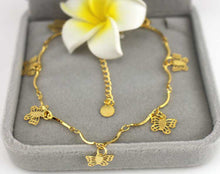 Butterfly Women Ankle Bracelet Barefoot Beach Sandal Foot Jewelry - 4DS-156WAB - 4D's T&D Inc