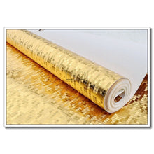 Mosaic Tiles Wallpaper Mini Roll Luxury Metallic Design Glitter Silver/gold Foil Pattern For Furniture DIY Home 10m x 0.53m - 4D's T&D Inc