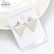 SUSENSTONE Triangle Earrings Ear Stud 1 Pair New Fashion Women Gold Silver Asymmetric - 4D's T&D Inc