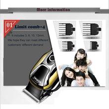 Turbocharged 2018 New 110v-240v Rechargeable Hair Clipper Professional Hair Trimmer Adjustable 5W Hair Clipper Men Kids Haircut Tool - 4D's T&D Inc