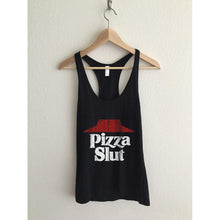 Pizza Slut Vintage Print  Racerback Tank Top - 4D's T&D Inc
