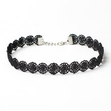 Women 8 Pieces Choker Necklace Set Stretch Velvet Classic Gothic Tattoo Lace Choker - 4D's T&D Inc