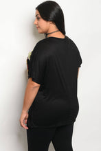 Ladies fashion plus size boyfriend fit graphic print t-shirt with a rounded neckline - 4D's T&D Inc