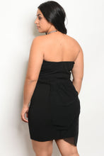 Ladies fashion plus size sleeveless tube dress with a sweetheart neckline and jeweled waistline detail - 4D's T&D Inc