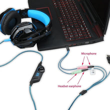 Gaming Headset Latest Version With Noise Cancelling Over Ear Game Gaming Headphone Headset Earphone Headband with Mic Stereo Ba - 4D's T&D Inc