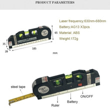 Practical Multi-funtion High Density Laser Levelling Instrument with Steel Ruller Cross Straight Line Laser Level Aligner (Color - 4D's T&D Inc