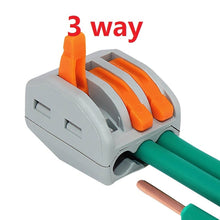 2 Pack Deal Reusable Spring Lever Terminal Block Connector 2/ 3/ 5 Way - 5 pcs/set Electric Cable Connector Wire - 4D's T&D Inc