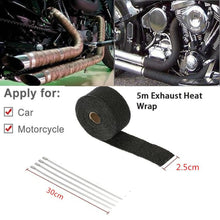 Auto Manifold Heat Exhaust Thermal Wrap Tape Pivot Turbo & Stainless Ties 5 meter For Vw Golf Gti Mk3 Vr6 2.8 V6 - 4D's T&D Inc