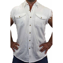 Men's Sleeveless Denim Shirt American Soldier Sport Biker Vest hiking men's wear casual - 4D's T&D Inc