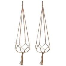 2PCS 47 Inches Plant Flower Hanger Macrame Jute for Indoor Outdoor Ceiling Deck Balcony Round and Square Pots - 4D's T&D Inc