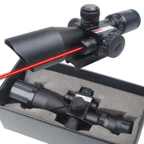 Hunting Rifle Optics Scope by CVLIFE 2.5-10 x 40e Red Green Illuminated Crosshair - 4D's T&D Inc
