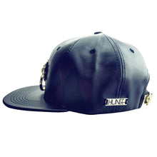 Navy Blue Faux Leather Snapback Hat - 4D's T&D Inc