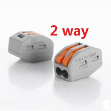2 Pack Deal Reusable Spring Lever Terminal Block Connector 2/ 3/ 5 Way - 5 pcs/set Electric Cable Connector Wire - 4D's T&D Inc