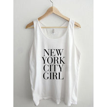 New York City Girl Tank Top Typography Unisex - 4D's T&D Inc