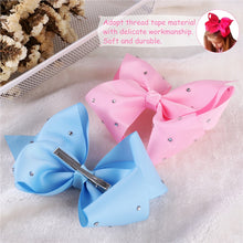 Ribbon Hair Bows TINKSKY 4PCS Grosgrain Rhinestone Bowknot Hair Clips Boutique Bows For Girls Kids Baby Teens - 4D's T&D Inc