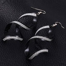 1 Pair Women Alloy Matte Dangle Earings Eardrop Jewelry Earrings BK - 4D's T&D Inc