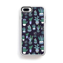 Small potted cactus print on dark gray navy for iPhone 7 Plus - 4D's T&D Inc