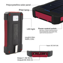 Solar Phone Charger PowerBank DCAE Real 10000mAh Power Bank Waterproof Shock drop resistance Dual USB Travel  For Android smart phone - 4D's T&D Inc
