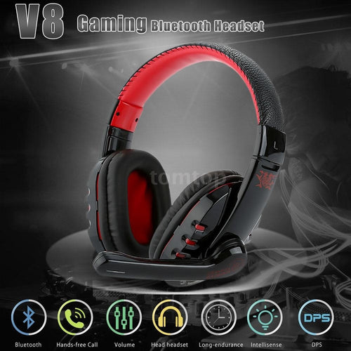 Headphone Earphones Headset Hands-free Professional Wireless Bluetooth 3.0 Gaming Adjustable Headband with Microphone for Smarter moves - 4D's T&D Inc