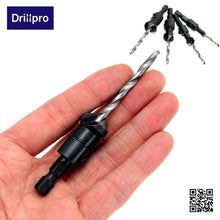 4Pcs HSS Tapered Wood Drill Bit Set Quick Change Countersink Hex Shank Drill Screw Size: #6, #10, #13, #16 (Size: Quick Change D - 4D's T&D Inc