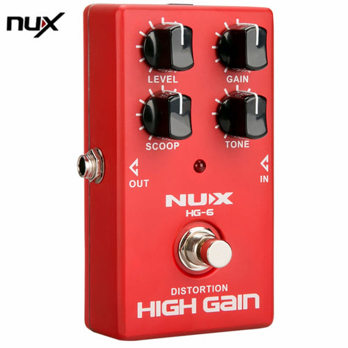 NUX HG-6 Distortion High Gain Effect Electric Guitar Effect Pedal True Bypass Durable Guitar Parts & Accessories new - 4D's T&D Inc