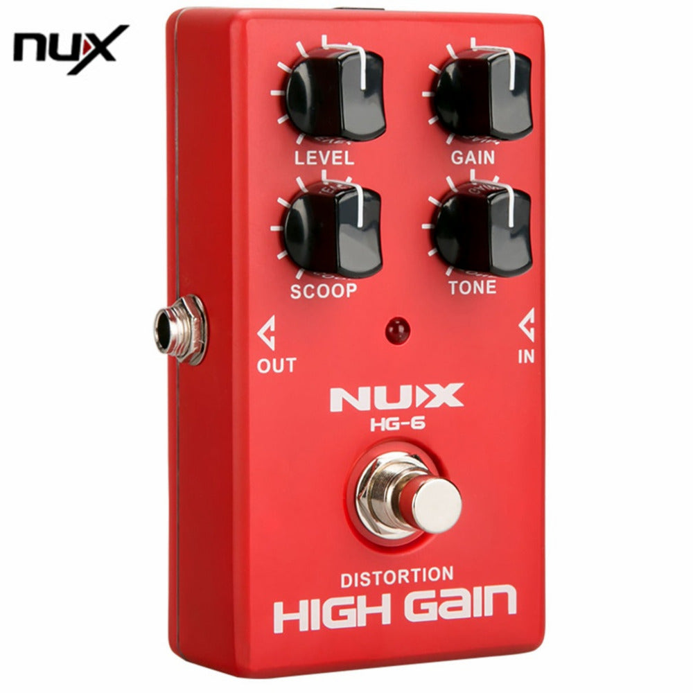 NUX HG-6 Distortion High Gain Effect Electric Guitar Effect Pedal True Bypass Durable Guitar Parts & Accessories new - 4D's T&D Inc