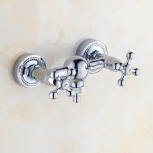 Bathroom Shower Faucet Luxury Dual Handle Mixer Valve Wall Mount Hot and Cold Water Washing Machine Taps - 4D's T&D Inc