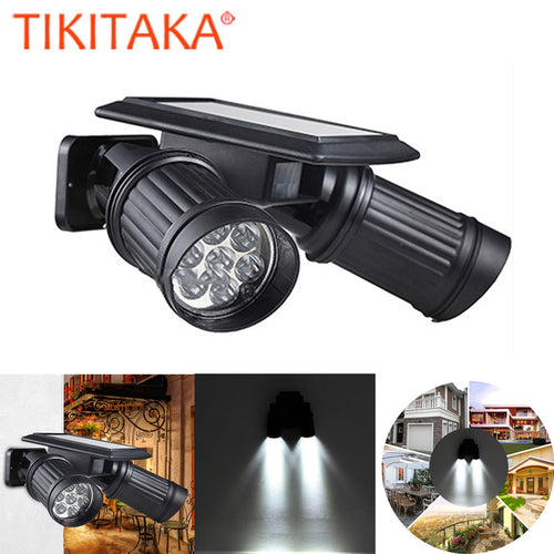 14 LED Solar Lamp Waterproof PIR Motion Sensor Light Dual Head Super Bright Spotlights For Garden Gate Patio Outdoor Lighting - 4D's T&D Inc
